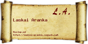 Laskai Aranka névjegykártya